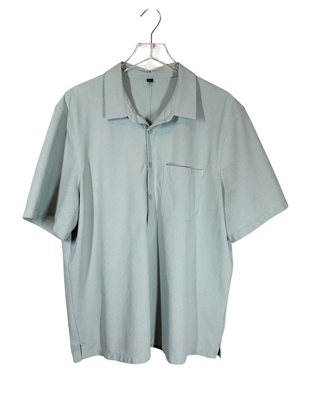 LULULEMON Men's XXL  Short-Sleeve Woven Air Pop Over Shirt - Light Sage Green